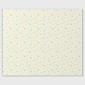 Retro Scattered Polka Dot Pattern Cadeaupapier (Vlak)