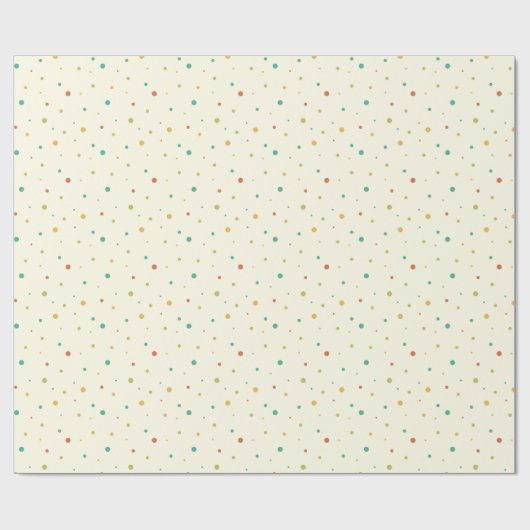 Retro Scattered Polka Dot Pattern Cadeaupapier (Vlak)