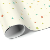 Retro Scattered Polka Dot Pattern Cadeaupapier (Rol Hoek)