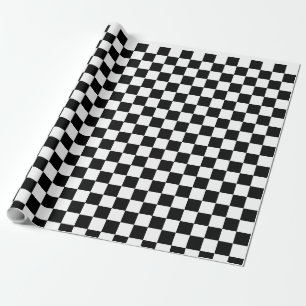 Retro schaakbord dambord patroon jaren 60 cadeaupapier