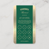Retro Schaar Hunter Green Barber Loyaliteit Visitekaartje (Achterkant)
