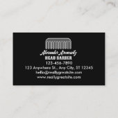 Retro schaar kam salon kapster kapperszaak visitekaartje (Achterkant)