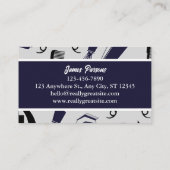 Retro schaar kam salon kapster kapperszaak visitekaartje (Achterkant)