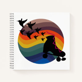 Retro Schaats gratis Notitieboek