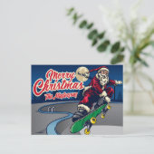  Retro Schaats Kerstmis Groeten Feestdagenkaart (Staand voorkant)