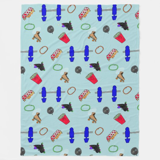 Retro schaatsbaan deken (Voorkant)