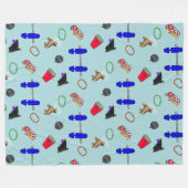 Retro schaatsbaan deken (Voorkant (Horizontaal))