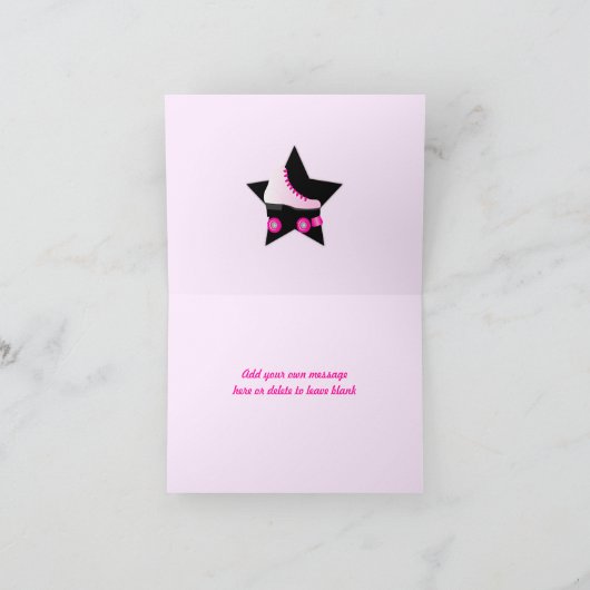 Retro Schaatsen "Bedankt" Bedankkaart (Binnen)