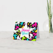 Retro Schaatsen "Bedankt" Bedankkaart (Voorkant)