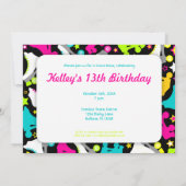 Retro Schaatsen Uitnodiging "Laten we Schaats!" (Achterkant)