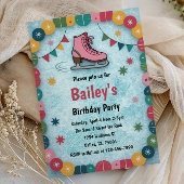 Retro Schaatsen Verjaardag Kaart