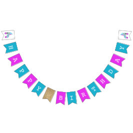 Retro Schaatsen Verjaardagsfeest Vlaggetjes