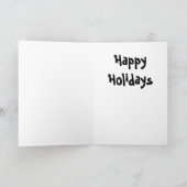 Retro schaatsers feestdagen kaart (Binnen)