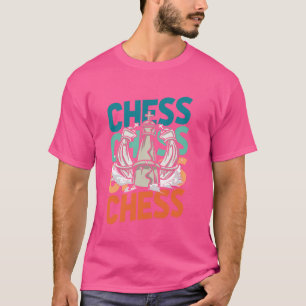 Retro Schaken Schaakbord - Schaakstukken Master Vi T-shirt