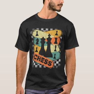 Retro Schaken Shirt Schaakstuk Koningin Schaken