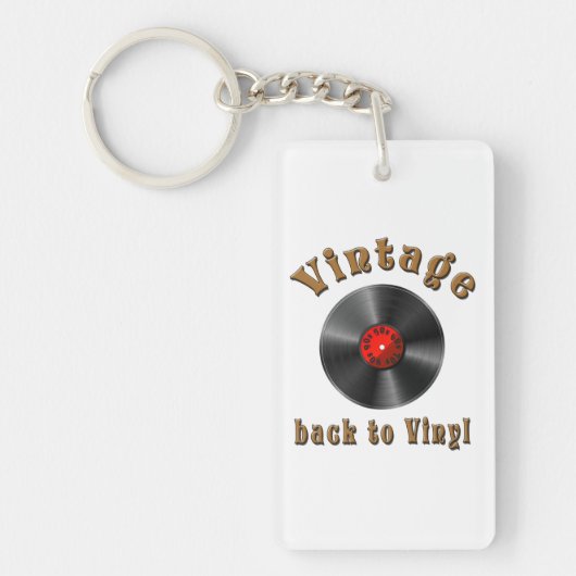Retro Schallplatte, Vinyl, Vintage, Oldie Sleutelhanger (Voorkant)