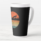 Retro Schansspringer Cadeau Latte Mok (Rechterhoek)