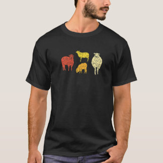 Retro Schapen Boer Eigenaar Schapen T-shirt