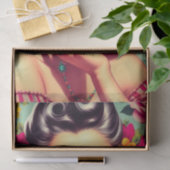 Retro Schattig Bloemstuk Pin Up Tissuepapier (Geschenk)