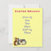 Retro Schattig Dier Pasen Kaart (Achterkant)