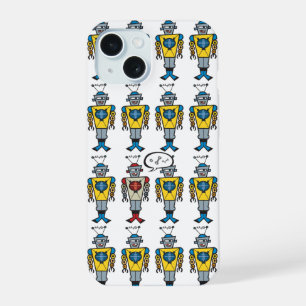 Retro Schattig Grappig Leuk Speelgoed Cartoon Prat iPhone 15 Case