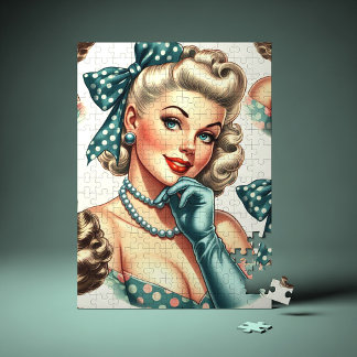 Retro Schattig Klassieke Pin-up Legpuzzel