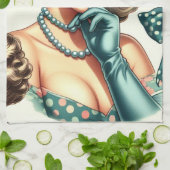 Retro Schattig Klassieke Pin-up Theedoek (Gevouwen)