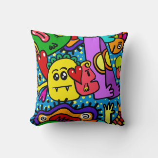 Retro schattig monster gootkussenzitje kussen