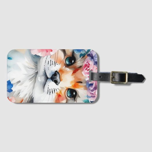 retro schattig ontwerp voor kinderen bagagelabel (Voorkant (horizontaal))