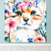  retro schattig ontwerp voor kinderen canvas afdruk (Insitu (Houten vloer))