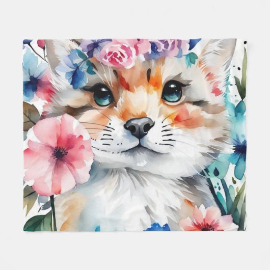  retro schattig ontwerp voor kinderen fleece deken (Voorkant (Horizontaal))