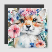 retro schattig ontwerp voor kinderen magnetische uitnodiging (Voorkant / Achterkant)