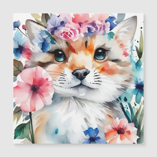 retro schattig ontwerp voor kinderen magnetische uitnodiging (Voorkant)