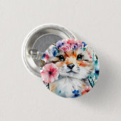 retro schattig ontwerp voor kinderen ronde button 3,2 cm (Voorkant /achterkant)