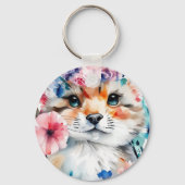  retro schattig ontwerp voor kinderen sleutelhanger (Voorkant)