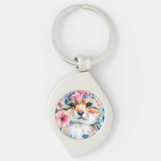  retro schattig ontwerp voor kinderen sleutelhanger (Voorkant)