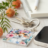 retro schattig ontwerp voor kinderen sleutelhanger (Voorkant Rechts)