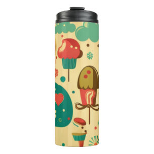 retro schattig ontwerp voor kinderen thermosbeker