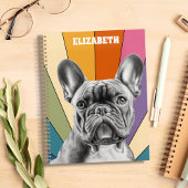 Retro Schattig Persoonlijk Regenboog Franse Bulldo Planner