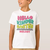 Retro schattig terug naar school kleuterschool t-s t-shirt (Voorkant)