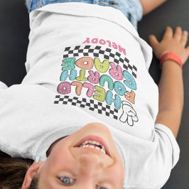 Retro schattig terug naar school vierde klas t-shi t-shirt