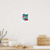 Retro Schattige 4 juli Ice Cream Chill de 4e uit Poster (Keuken)