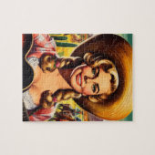 Retro Schattige Boerin Legpuzzel (Horizontaal)