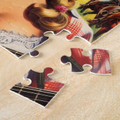 Retro Schattige Boerin Legpuzzel (Zijkant)