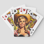 Retro Schattige Boerin Pokerkaarten (Achterkant)