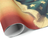 Retro Schattige Cowgirl Cadeaupapier (Rol Hoek)