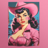 Retro Schattige Cowgirl Tissuepapier