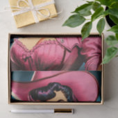 Retro Schattige Cowgirl Tissuepapier (Geschenk)