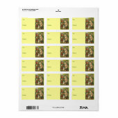 Retro Schattige Dieren Pasen Etiket (Full Sheet)
