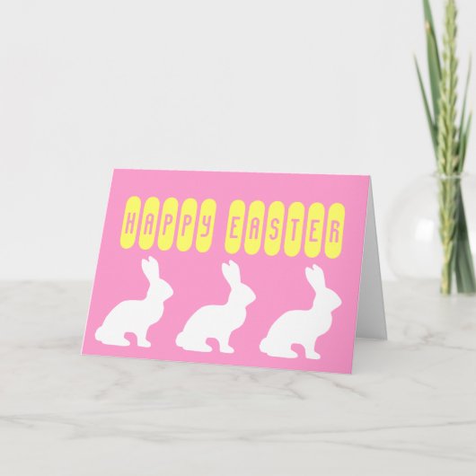 Retro Schattige Dieren Pasen Kaart (Voorkant)
